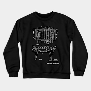 Soccer Table Vintage Patent Drawing Funny Novelty Crewneck Sweatshirt